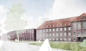 Blick auf den Haupteingang