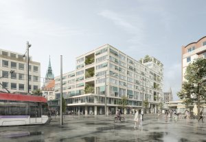 Blick auf das Neue Rathaus 